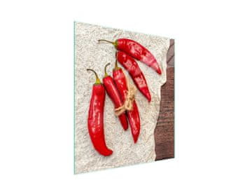 shumee Steklena deska za rezanje 45x52 Chili