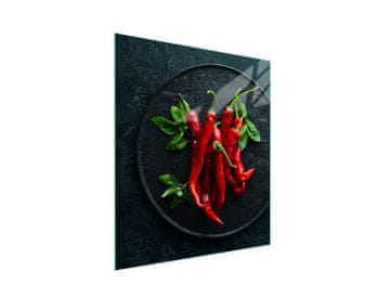 shumee Steklena deska za rezanje 45x52 Chili