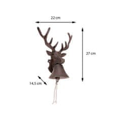 Esschert Design Litoželezni zvonec za vrata z jelenom