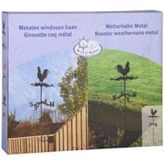 Esschert Design Kovinska vremenska loputa s petelinom