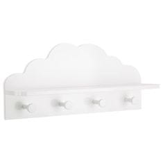 Atmosphera Stenski obešalnik Cloud s polico, bel