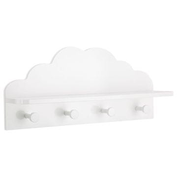 Atmosphera Stenski obešalnik Cloud s polico, bel