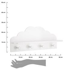 Atmosphera Stenski obešalnik Cloud s polico, bel