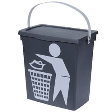 shumee Koš za odpadke, siv zabojnik Bio 12 L