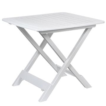 ProGarden Zložljiva balkonska miza, bela, 50 cm