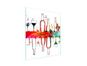 shumee Steklena deska za rezanje 45x52 Vino