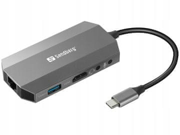 Sandberg Potovalna postaja Sandberg USB-C 6v1