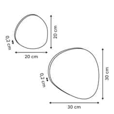 5Five® Stensko ogledalo 2 kosa 30 cm Pebble