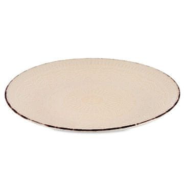 Vessia Bež krožnik za večerjo Mandala 27 cm