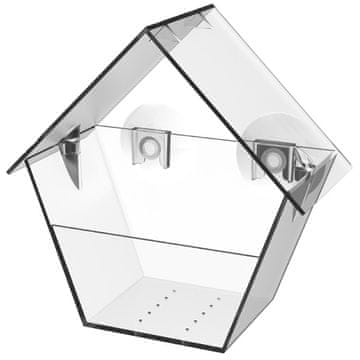 Esschert Design Prozorna krmilnica za ptice za okno