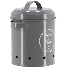 Esschert Design Starinska siva posoda za čebulo 2 l