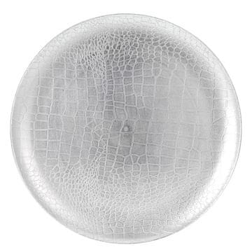 Excellent Houseware Dekorativni srebrni krožnik 33 cm