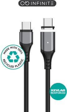 eSTUFF Magnetni kabel USB-C 100W 2m GRS