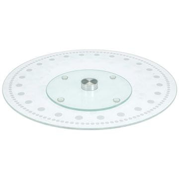 Excellent Houseware Vrtljivi stekleni krožnik 30 cm
