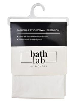 Mondex Bela zavesa za tuš 180x180 cm