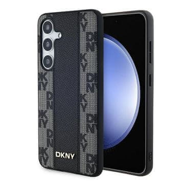 DKNY Usnjen ovitek MagSafe za Samsung Galaxy S24 Plus, črne barve