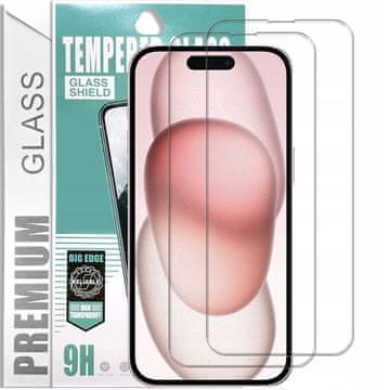 shumee 2x kaljeno steklo PremiumGlass 9H za iPhone 15
