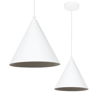 GH VISEČA SVETILKA SOHO BELA 1-KROŽNIK 25 CM E27