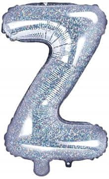 PartyDeco Folija balon Črka "Z" 35 cm holografski 1 kos.