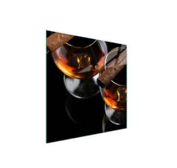shumee Steklena zaščita za kuhalno ploščo 50x52 Vino