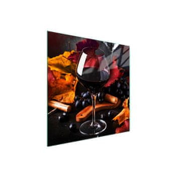 shumee Steklena zaščita za kuhalno ploščo 50x52 Vino
