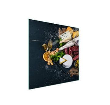 shumee Steklena zaščita za kuhalno ploščo 50x52 Vino