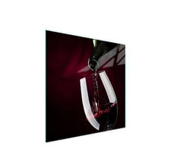 shumee Steklena zaščita za kuhalno ploščo 50x52 Vino