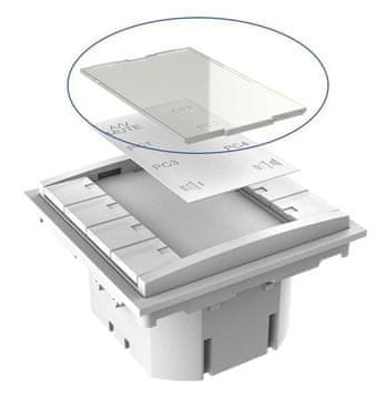 Vivolink Vivolink VLCP8B-pleksi steklo tipkovnica bela