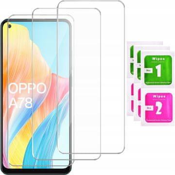 shumee 3x kaljeno steklo za OPPO A78 4G 9H | 3-PAKET