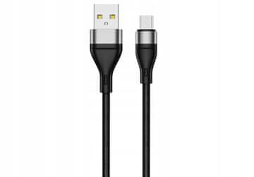 shumee Jellico USB-microUSB kabel 3.1A 1M črne barve