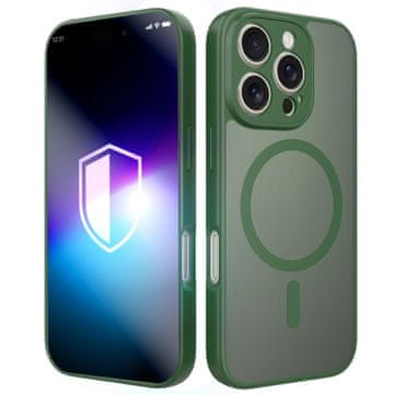 3MK Apple iPhone 16 Pro - 3mk Misty MagCase zelen