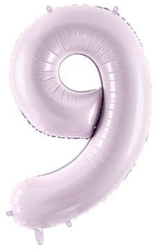 PartyDeco Folija balon številka 9 devet vijoličen 72 cm