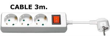 MicroConnect MicroConnect 3-polna Schuko vtičnica 3M bela