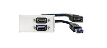 Vivolink WI221295 HDMI + USB A vtičnica bela