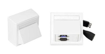 Vivolink Vivolink WI221261 HDMI + USB A vtičnica bela