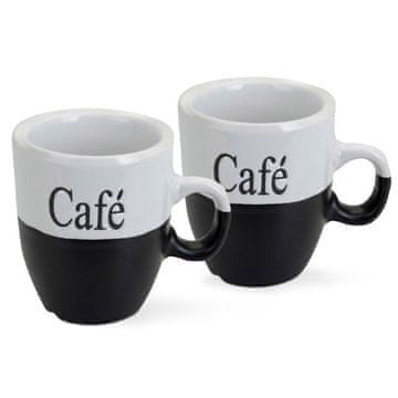 Excellent Houseware Komplet črno-belih skodelic za kavo 2x150 ml