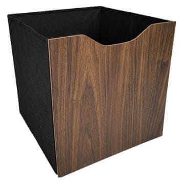 shumee Zložljiva posoda iz blaga in MDF-ja 30x30 cm