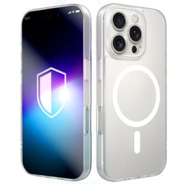 3MK Apple iPhone 16 Pro - 3mk Misty MagCase bela