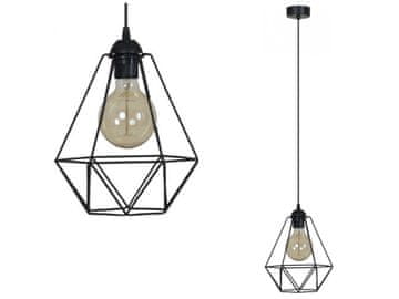 shumee Stropna svetilka Edison Diamond Loft iz žice