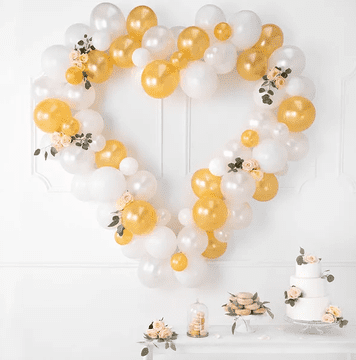 PartyDeco Baloni kovinsko zlate barve 12 cm 100 kosov.
