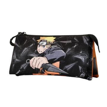 Northix Naruto Shippuden Uzumaki trojna torbica za šolske potrebščine