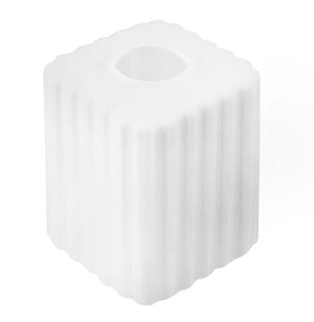 shumee Senčnik za svetilko Riffle bela kocka 10 cm