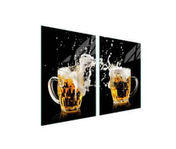 shumee Zaščita za stekleni štedilnik 2x45x52 Pivo