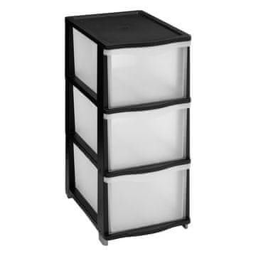5Five® Organizator s 3 predali, črne barve, 60 cm