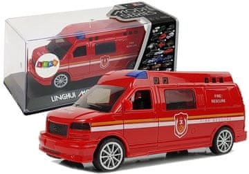 slomart Gasilsko vozilo LEAN TOYS z nategom, lučmi in zvokom