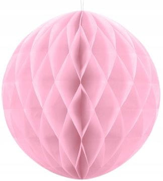 PartyDeco Svetlo roza papirnata krogla 20 cm, 1 kos.