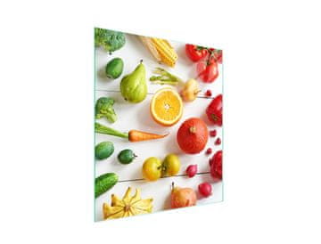 shumee Steklena deska za rezanje 45x52 Zelenjava