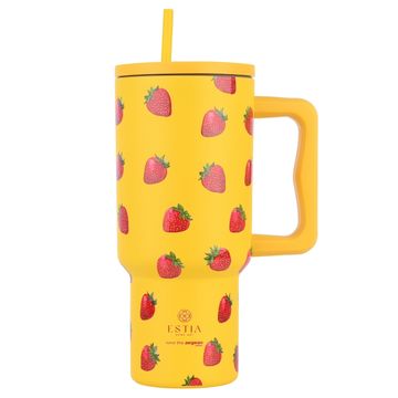 shumee Termo vrček Berry Bright 900 ml s slamico