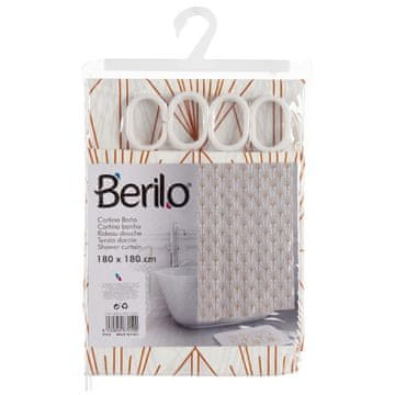 Berilo Zavesa za tuš v art deco stilu 180x180 cm