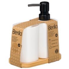 Berilo Kopalniški set na bambusovem pladnju, bel